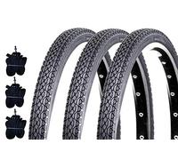EGE26NYD - 3 neumáticos + 3 cámaras de aire para carro de furgoneta negro 26 x 2 x 1 3/4 (54-571)
