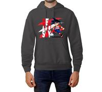Egeberos Camisetas ATM Sudadera Adulto/Unisex Goku ALETI DE Madrid Colchoneras y Rojiblancas (Negro, L)