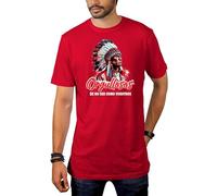 Egeberos Camisetas del Atleti Camiseta Adulto/Indios Orgullosos de no ser como vosotros Atleti Colchoneras y Rojiblancas (ROJA, L)