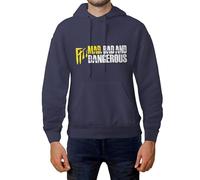Egeberos Sudadera del Atleti Adulto/Unisex Mad, Bad and Dangerous Colchoneras y Rojiblancas (Marino, L)
