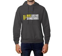 Egeberos Sudadera del Atleti Adulto/Unisex Mad, Bad and Dangerous Colchoneras y Rojiblancas (Negro, XL)
