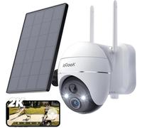 eGeek ZS-GX1s 2K Cámara de Vigilancia Exterior Batería Solar Detector de Movi...