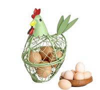 Egg Basket Countertop Metal Storage Holder Farmhouse Wire Egg Storage Basket, Durable Kitchen Organizer for Fresh Eggs Fruit Vegetable Snack Collecting Rustic Country Coop Garden Use