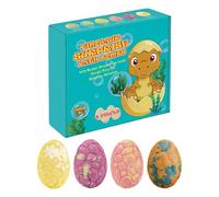 Egg Bath Bomb - Shower Steamers Pack, 1.97x2.52 Inches Spa Balls with Surprise Dino Toy Inside, Handmade Relax, Interactive Play, Relaxation Kit for Birthday Self Care Summer Bath Ritual Use