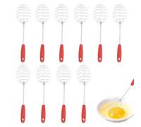 Egg Beater Whisk, 10-Piece Frother Mixer Set, Manual Cooking Blender, Stainless Steel Design, Easy Grip Handle, Lightweight Mixing Tool, Perfect for Baking, , Pancake, 2,17 x 9,84 pulgadas