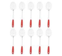 Egg Beater Whisk, Cooking Egg Frother, Manual Milk Blender Mixer, Stainless Steel Kitchen Utensils, 10-Piece Handheld Tool Set for Baking Pancakes Sauce and Food Prep, 2.17x9.84 inches