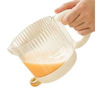 Egg Blender Cup,Semi-Automatic Ergonomic Kitchen Baking Tool - Manual Egg Mixer Cup,multi-coil spiral whisk and a user-friendly semi-automaMarinades Cake Batter Juices Sauces Cream Butter Cocoa Powder