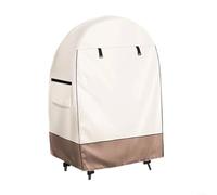 Egg Chair Funda impermeable para silla colgante de ratán 210D Oxford con cremallera y correa para viento, jardín, terraza, resistente a la intemperie, color negro y beige, 115 x 63 x 140 cm (C)