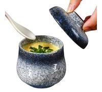 Egg Coddler- Vajilla De Cocina Retro, Retro Para Huevos Al Vapor | Huevera De Cerámica Mimada Con Tapa | Inicio Dormitorio Hotel Restaurante Apartamento Negocios Alquiler Decoración De Mesa De D