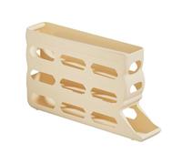 Egg Container Refrigerator, Four-Layer Rolling Tray, 13.86x2.76x7.72 inches, Large Capacity Egg Dispenser, Anti-Slip Kitchen Organizer Box, Portable Storage Holder for RV Farmers Market
