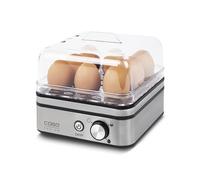 Caso Cocedor de huevos E9 2771 - 400 W, 1 L, 44 dB, control electrónico (apagado temprano), Plata