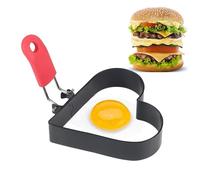 Egg Cooking Mold, Heart Shaped Ring, 3.54in Non Stick Patty Maker, Durable Breakfast Tool, Professional Heat Resistant for Kitchen, Cafe, Restaurant, Hotel, Muffin Prep, Morning