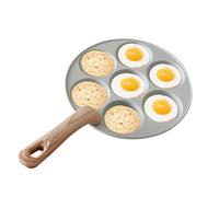 Egg Cooking Pan, Aluminum Nonstick Maker, Pancake Frying Skillet, Multi Section Eggs Cooker Pans for Quick Breakfast Meals, Home, Kitchen, Cafe, Restaurant, Hotel, 26.1/25.7/6.4 Inches