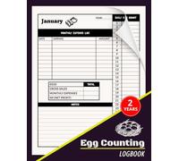 Egg Counting Logbook: 24 Monthly Egg Collecting & Chicken Record for Backyard Chicken Egg Farmer & Homesteader | 26 Pages