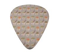 Egg Cup Noodle Ramen Advanced púa de guitarra 12 piezas Tres espesores para bajo, guitarra eléctrica, bolsa de guitarra acústica