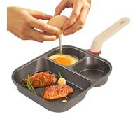 Egg Frying Pan - 9.25 Inches Breakfast Skillet for Quick Cooking, 3-Cup Ergonomic Handle with Scraper & Oil Brush, Non-Stick Pans for Pancake Making, Sandwich Prep, Morning Meals, Home, Kitchen, Chef