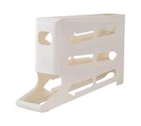 Egg Holder, Egg Organizer, 4-Tier Rolling Dispenser with Space-Saving Design, Huevos Tray for Kitchen, Apartment, Refrigerator, Farmhouse, Shop, Restaurante, Table Counter Use