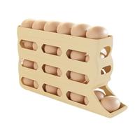 Egg Holder for Fridge - 4-Layer Rolling Tray Dispenser with 30 Egg Capacity | Anti-Slip Storage Box for Kitchen, Bakery, Picnic, RV, Food Prep, Farmers Market, Commercial & Home Use
