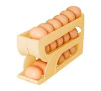 Egg Holder - Fridge 3 Tiers Automatic Rolling Container, Space Saving Dispenser Rack, Fresh Food Holder For Meal Prep, Pantry Cooking Storage Accessory, Kitchen Organization Lunch Prep, Clear