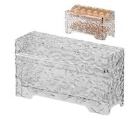 Egg Holder, Storage Box, 12.4x6.89in Counter Container, Clear Bin, Two Layers, Organizer Rack, Large Capacity, Lid Cover, Kitchen Accessory for Fridge, Counter, Pantry, Shelf, Cabinet