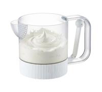 Egg Mixer Cup - 18.5x11.5x10.6cm Semi-Automatic Manual Press Whisk Container, Kitchen Food Mixing Tool, Easy Grip Beater With Quick Blending | Reliable Egg Mixer For Baking Restaurant Home Gathering D