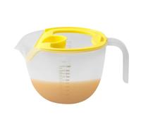 Egg Mixing Bowl With Handle - Baked Egg Beating Bowl with Built-in Filter Plate & Clear Scale | Food Grade Measuring Cup with Drain Nozzle for Kitchen, Baking and Cooking