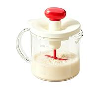 Egg Mixing Cup - Clear Hand Press Type Kitchen Gadget | Manual Press Whisk Mixing Strainer Cup, Batter Whisking Container, Breakfast Preparation Shaker for Home Dorm Apartment Daily Baking Cooking Cre