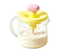 Egg Mixing Cup - Clear Hand Press Type Kitchen Gadget | Manual Press Whisk Mixing Strainer Cup, Batter Whisking Container, Breakfast Preparation Shaker for Home Dorm Apartment Daily Baking Cooking Cre
