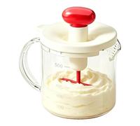 Egg Mixing Cup | Clear Hand Press-Type Kitchen Gadget - Manual Press Whisk Mixing Strainer Cup - For Home Dorm Apartment Daily Cooking Cream Milk Powder Marinades
