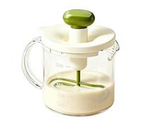 Egg Mixing Cup - Clear Hand Press Type Kitchen Gadget Manual Press Whisk Mixing Strainer Cup Standing Kitchen Mixer Large Capacity Transparent Egg Beater Cups
