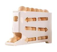 Egg Organizer, 4-Tier Egg Holder for Fridge, Large Capacity Rolling Storage Rack, Stackable Tray with Space Saving Design, Ideal for Kitchen Counter, Restaurant, Apartment, Shop, Farmhouse, Home Use