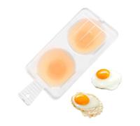 Egg Poacher - 2-Cavity Microwavable Egg Cooker With Lid & Handle | Dishwasher-Safe Poached Égg Cups | Fast & Easy Tool For Healthy Breakfast, Lunch & Dinner Preparation