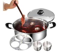 Egg Poacher, Stainless Steel, 2.95in Four Cup, Non Stick, Steamer Pan, Rust Resistant for Breakfast, Brunch Cooking, Kitchenware Use, Food Preparation, Home Cooking, Culinary Tool
