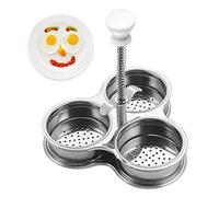 Egg Poacher Stainless Steel Poached Egg Maker Cooker with 3 Cups for Breakfast Cooking Tool Poached Maker