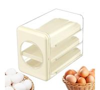 Egg Rack Dispenser - 3 Tier Refrigerator | 27,5 cm Rolling Organizer