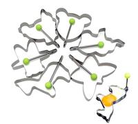 Egg Rings - 6 Type Cute Animal Image Egg Rings For Frying Eggs, Stainless Steel Shaper For McMuffins Mold Breakfast Mini Pancakes Fried Eggs Cooking Kitchen Tool Fun Breakfast Accessories