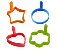 Egg Rings Frying, Heat Resistant Shaper, Non-Stick Cooking Tool with Easy Grip Handle, Quick Clean Up Design, Breakfast Maker for Crumpet, Sandwich, Kitchen, Home Use, 3.94x3.94x2.76 Inches