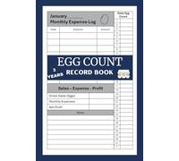 Egg Sales Record Book: Precise egg counting solution for poultry farmers. Keep a record of egg production, inventory, and sales effortlessly using our egg count log book.