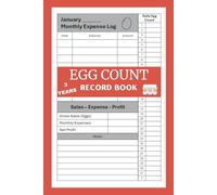 Egg Sales Record Book: Precise egg counting solution for poultry farmers. Keep a record of egg production, inventory, and sales effortlessly using our egg count log book.