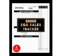 Egg Sales Tracker: 36-Month Chicken Egg Count Record Logbook for Backyard Farmers | Document Daily Counts, Flock Performance, Costs & Income