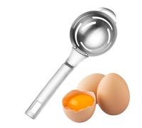 Egg Separator for Raw Eggs - Compact Egg Strainer with Multiple Holes | Easy-to-Use Eegg Yolk White Divider | Portable Eggs Filter Splitter for Baking Cooking Kitchen Use in Home or Restaurant