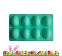 Egg Shape Chocolate Mold - 8 Cavity Silicone Tray, Flexible Candy Mould for Baking, Nonstick Dessert Mold, Food Grade Silicone Pan with Easy Release Design, Reusable Chocolate Mould for Making Candy