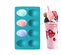 Egg Shape Chocolate Mold - 8 Cavity Silicone Tray, Flexible Candy Mould for Baking, Nonstick Dessert Mold, Food Grade Silicone Pan with Easy Release Design, Reusable Chocolate Mould for Making Candy