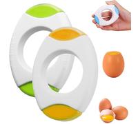 Egg Shell Opener, Egg Separator for Raw Eggs, 2026 Upgraded Stainless Steel Eggs Cutter, Quickly Cutting Off RawEggs, Kitchen Gadgets for Cookings (Yellow+Green)