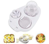 Egg Slicer for Hard-Boiled Eggs, 3 Slice Ways, Slice, Dice & Cubes Multifunctional Boiled Eggs Cutter, for Salad, Fruit, Cheese (1pcs)