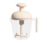 Egg Stir Cup - 550ml Hand-Pressed Mixer Tool for Eggs, Batter, Cream with Easy Stir Function, Leak-Proof Kitchen Equipment for Beverage, Shake, Butter, Baking, ABS + PC Material, Creamy White Color