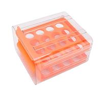 Egg Storage Box for Refrigerator | Double Layer Transparent Egg Drawer with 32 Lattice | Large Capacity Organizer for Eggs/Refrigerator/Kitchen | Shatterproof & Stackable (Orange)