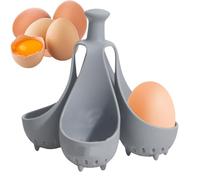 Egg Storage Rack - Silicona Eggs Cups, Flexible, No Tick Cuups Fit in Drawers or Pans, Easy Cleaning and Reutilizable | Ideal para Breakfast, Cooking and Family Meal Preparation, 13 x 13 x 12,5 cm
