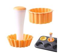 Egg Tart Mold Set - Muffins Pastry Baking Tool, No Estick Silicona y Acero Mini Tart Mold | Ideal para Making Cupcakes, Mini Pies, Tartas de huevo, Puddings, Gelatin Postres, Cheesecakes, and Baking