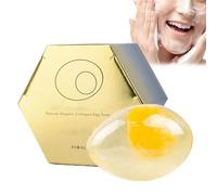 Egg White Soap, Egg White Soap For Face, Egg Shape Scented Botanical Soap Bar, Egg White Bar Soap, Advanced Handmade Egg Shaped with Kojic & Hyaluronic Acid Soap, Natural Ingredients. (1Pcs)